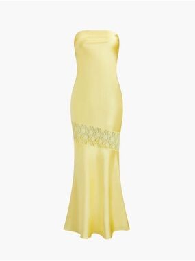 Commense Asymmetrical Lace Strapless Tube Midi Dress NWT Size S